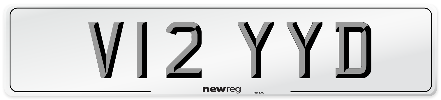 V12 YYD Number Plate from New Reg